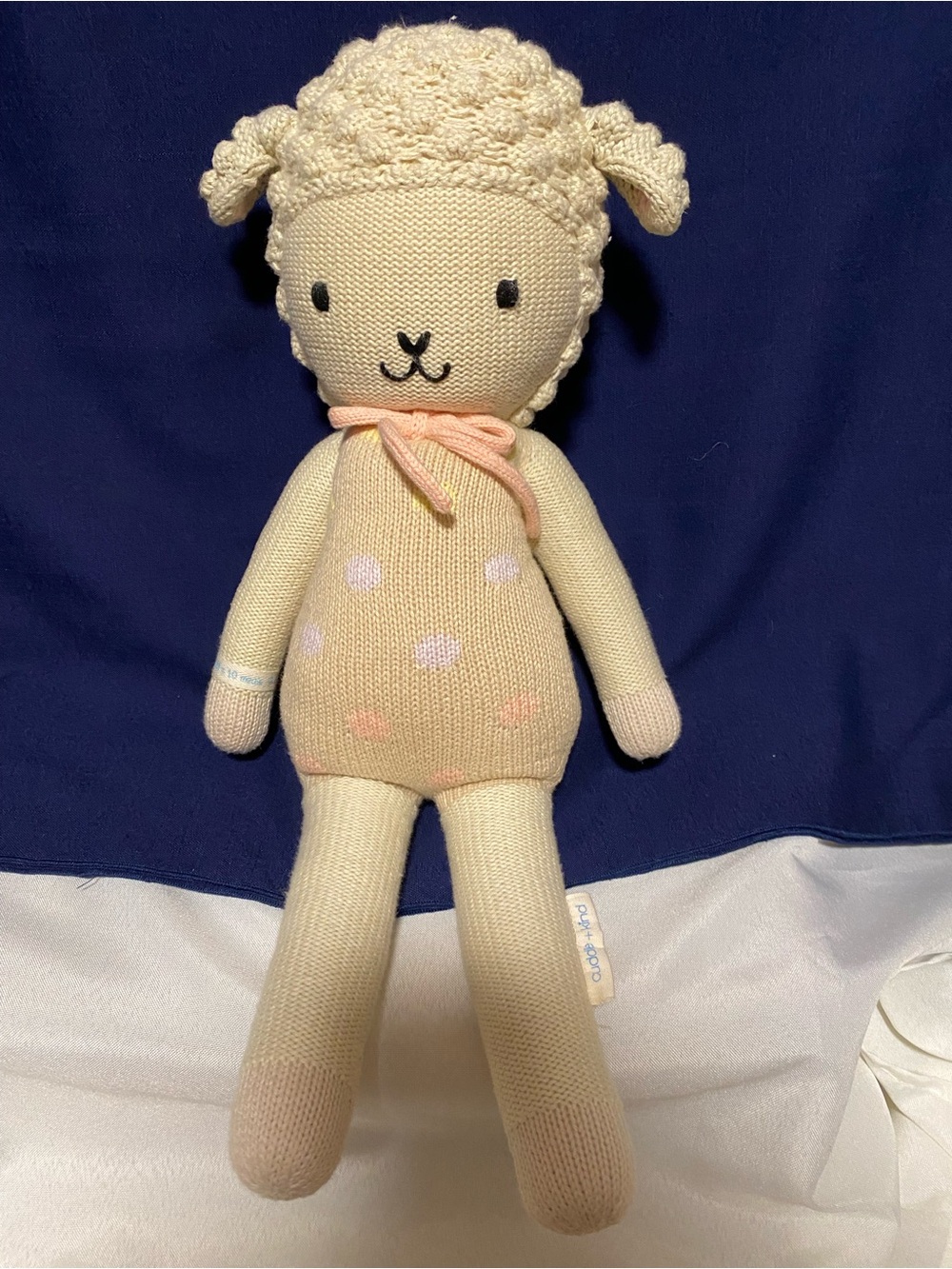 Cuddle and Kind Hand Knit Lamb Plush — Soft Cuddly Kids Toy